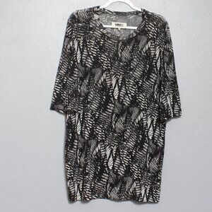 Maison Martin Margiela MM6 Shirt Black White Geometric Pattern viscose oversized
